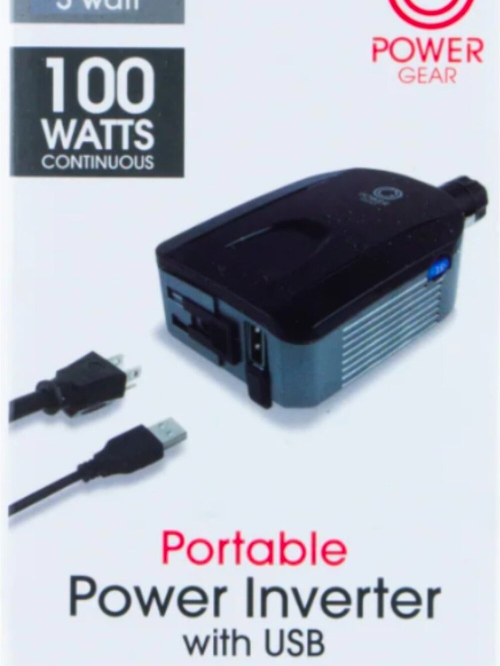 PORTABLE INVERTER W/USB 100/200W